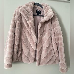 Bernardo Blush Vegan Fur Coat - Size M